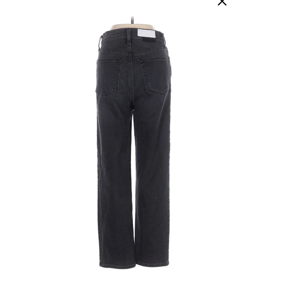 RE/DONE Womens High Rise Straight Leg Jeans Faded Black Size 27 Waist